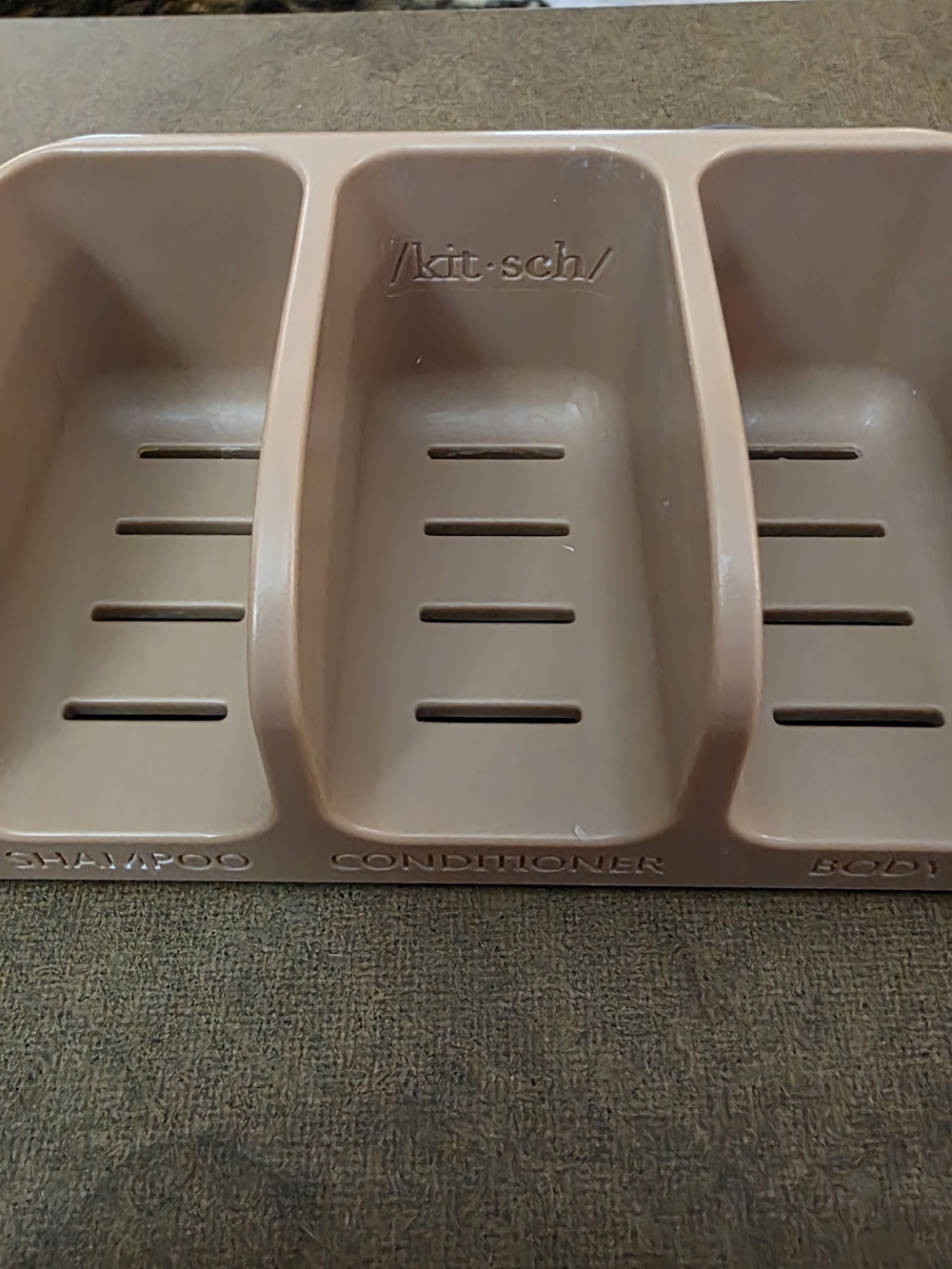 Kitsch 3-Compartment Shower Caddy - Dusty Rose